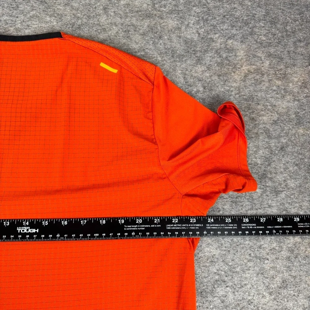 Nike Trail Rise 365 Dri Fit Shirt Polyester Orange Mens Large L